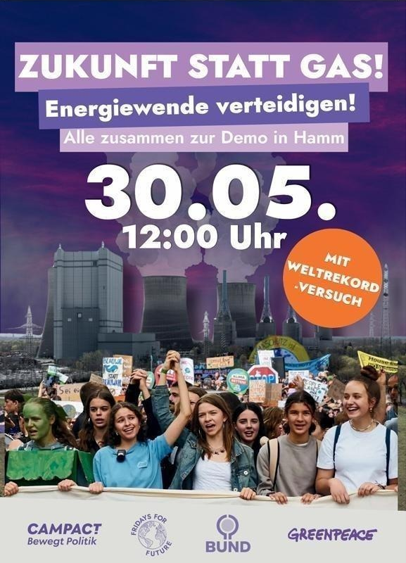 Zukunft statt Gas – Demo 30.05.